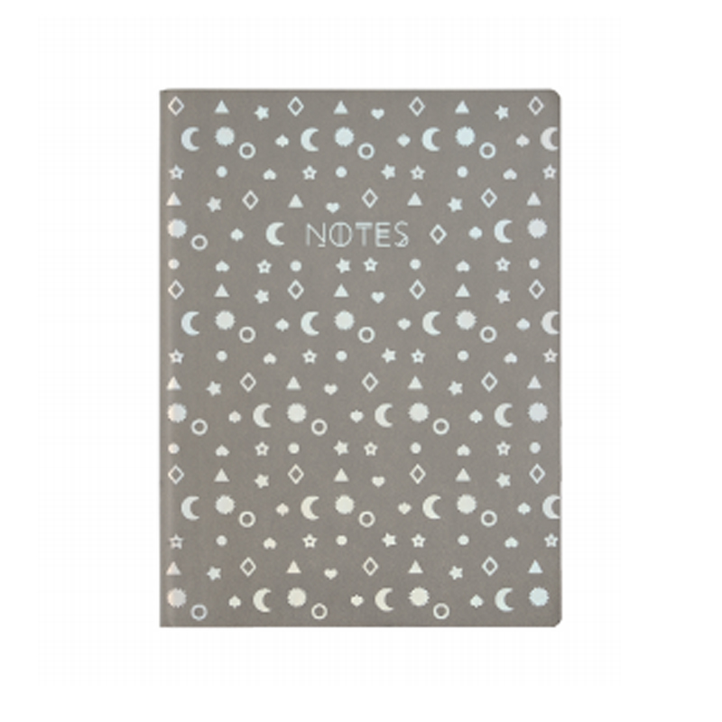 Cuaderno con cubierta estampada en plata