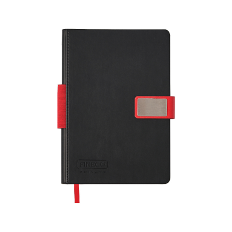 Cuaderno con cierre magnético metálico