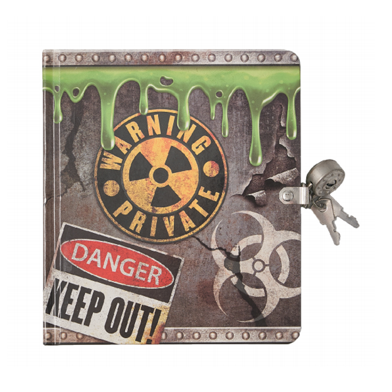 Cuaderno personalizado con cierre y llave “DANGER KEEP OUT”