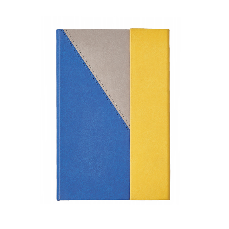 Cuaderno con bloques de colores de tres pliegues